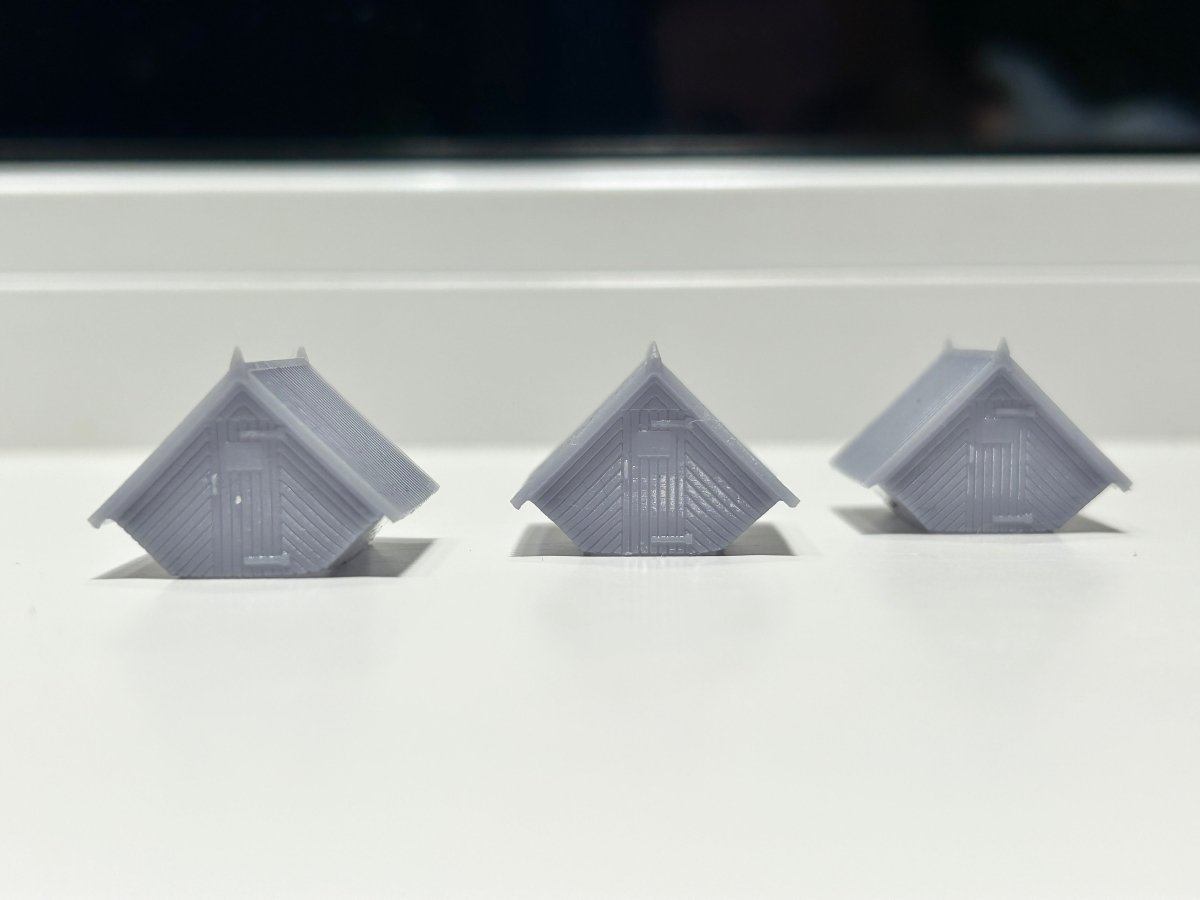 Zouthuisjes Set van 3 stuks - N schaal - Nederlandse Scenery - Twente - 1:160 - Modelspoor Architect
