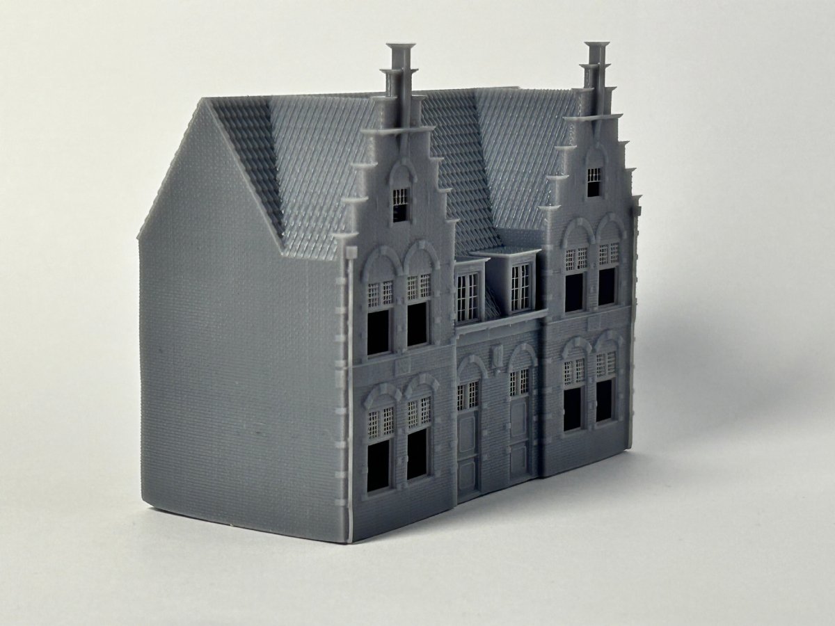 Modelbouw Huisje N schaal - Edam - Trapgevel - 1:160 - Modelspoor Architect