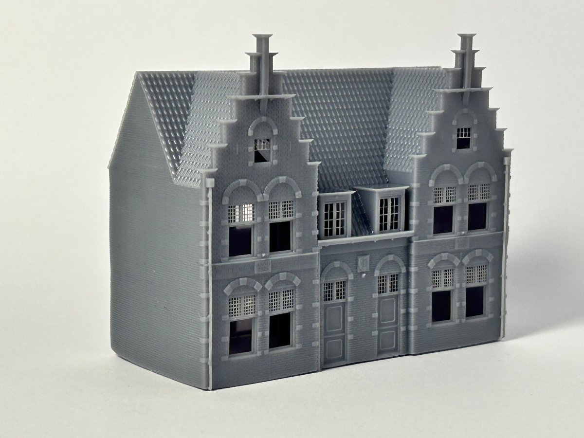Modelbouw Huisje N schaal - Edam - Trapgevel - 1:160 - Modelspoor Architect